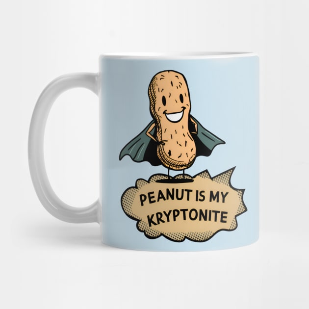 Peanut is my Kryptonite - Kids peanut allergy by BobaTeeStore